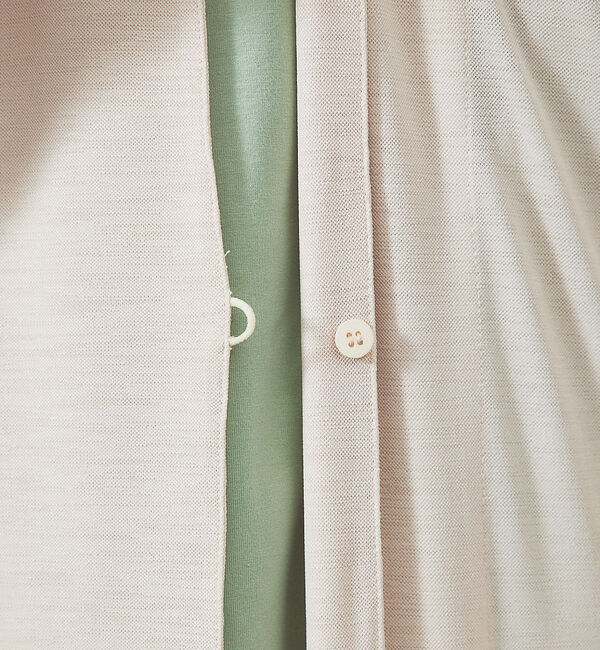 ABAHOUSE「【定番/シアー素材】ストレッチ カノコ ワンボタン カーディガン」|カーディガン|