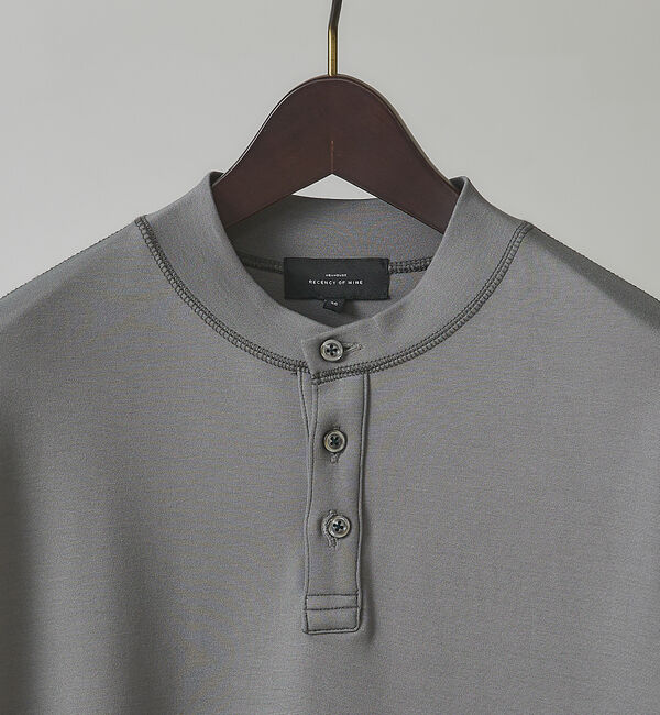 ABAHOUSE「【ヘンリーネック】ポンチ 長袖 Ｔシャツ」|Tシャツ・カットソー|