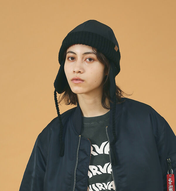 ABAHOUSE「【RUBEN/ルーベン】EARCOVER NYLON ROLL /イヤーカバーナ」|その他|ブラック