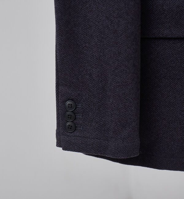 ABAHOUSE「【セットアップ対応】ヘリンボーン ニット ジャケット」|テーラードジャケット|