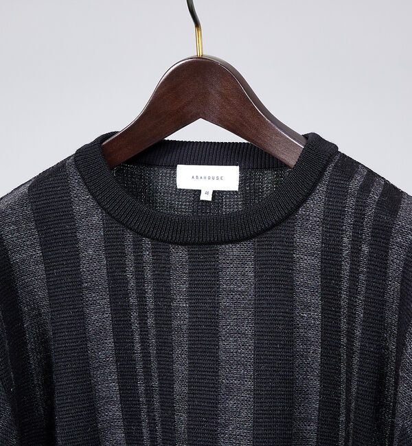ABAHOUSE「【ウールブレンド】ランダムストライプ ニット」|ニット・セーター|