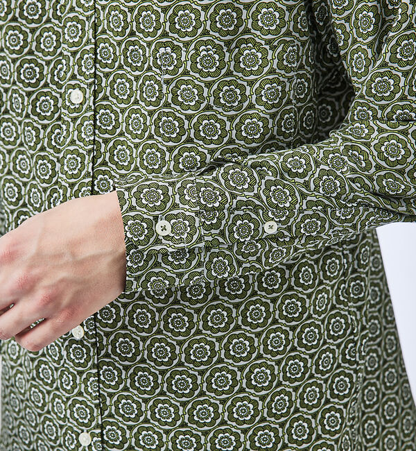 ABAHOUSE「フラワー小紋柄 長袖シャツ」|シャツ・ブラウス|