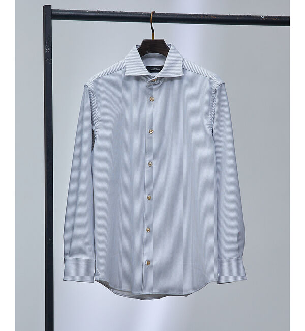 ABAHOUSE「【FLEX SHIRTS / Dry Moment使用】ナロウストライプ シャツ」|シャツ・ブラウス|