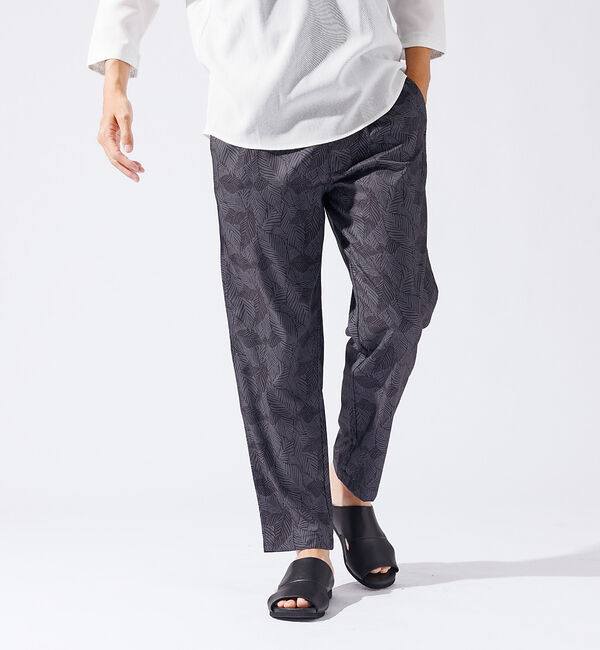 ABAHOUSE「【オリエンタル柄】バケーション イージーパンツ」|その他|ブラック