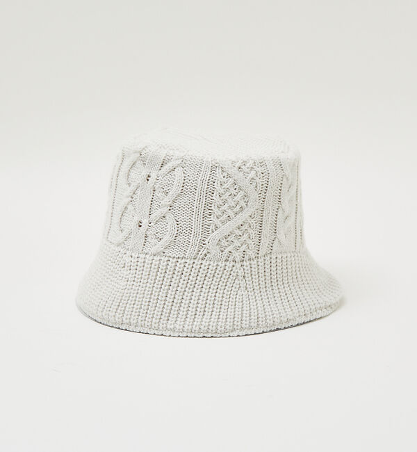 ABAHOUSE「【RUBEN/ルーベン】REVERSIBLE KNIT BUKET HAT/リバ」|その他|アイボリー