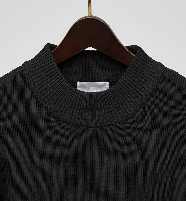 ABAHOUSE「【定番人気】12ゲージ 畦編み モックネック ニット」|ニット・セーター|