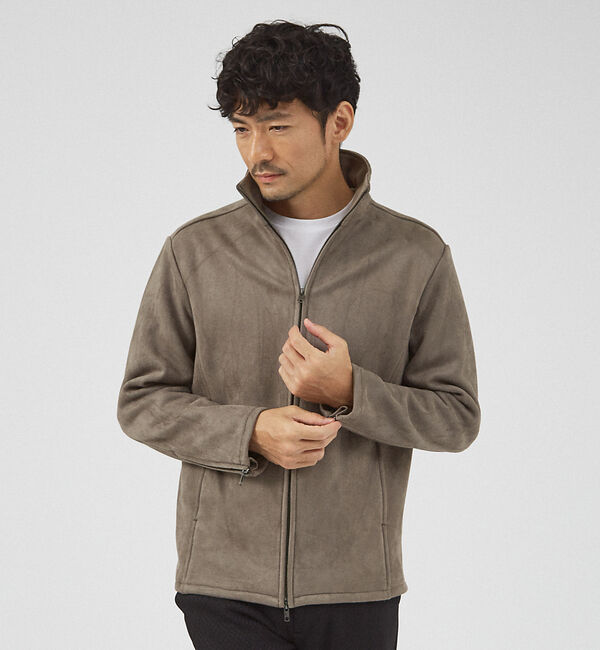 ABAHOUSE「【ネオスエード】スタンド ブルゾン」|ブルゾン・スタジャン|ライトブラウン