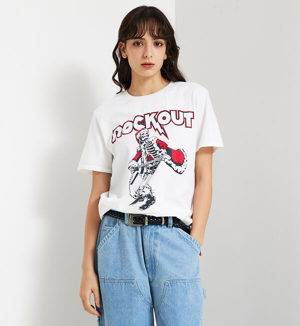 ABAHOUSE「【JERZEES/ジャージーズ】ROCK OUT Tシャツ/ユニセックス」|Tシャツ・カットソー|