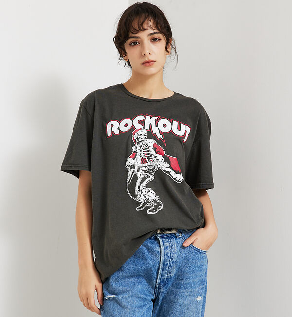 ABAHOUSE「【JERZEES/ジャージーズ】ROCK OUT Tシャツ/ユニセックス」|Tシャツ・カットソー|ブラック
