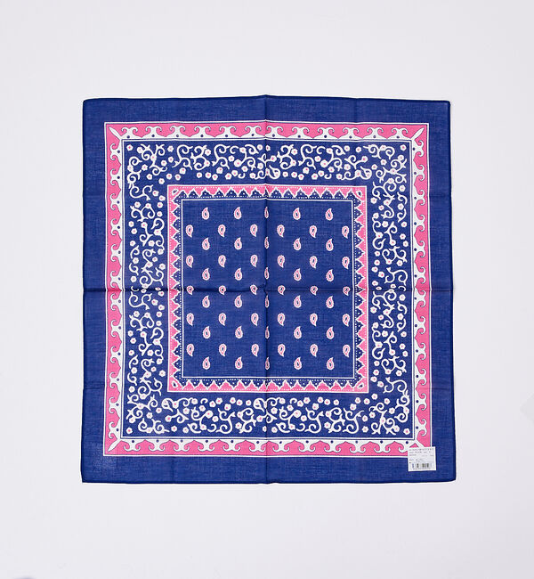 ABAHOUSE「ペイズリーハンカチ」|ハンカチ|ネイビー