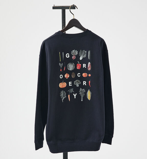 ABAHOUSE「【PORTLAND-GROCERY】バックプリント クルーネックスウェット /」|スウェット・ジャージ|ネイビー