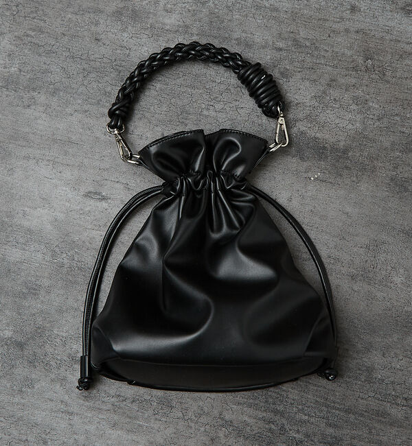 ABAHOUSE「【マルチウェイ】 フェイクレザー 巾着ショルダーバッグ / ユニセックス」|ショルダー・メッセンジャー|