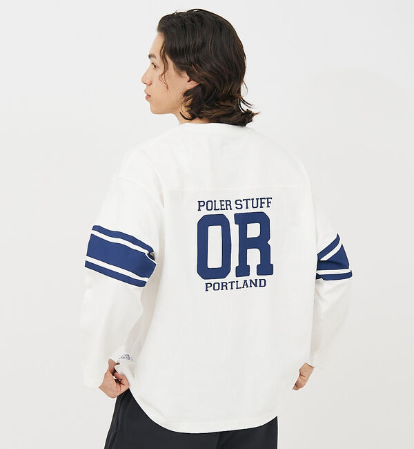ABAHOUSE「【POLeR/ポーラー】 FOOTBALL SHIRT/フットボール　ロングtシ」|Tシャツ・カットソー|