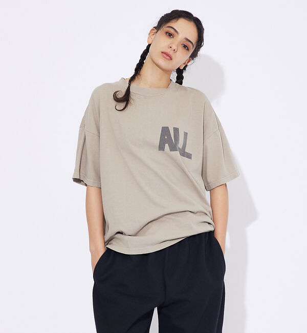 ABAHOUSE「【REMI RELIEF / レミ レリーフ】FRONT/BACK MESSAG」|Tシャツ・カットソー|グレージュ