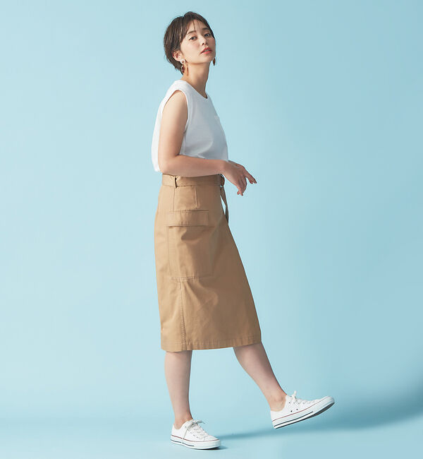 Rouge vif「ポケット付ラップスカート」|スカート|