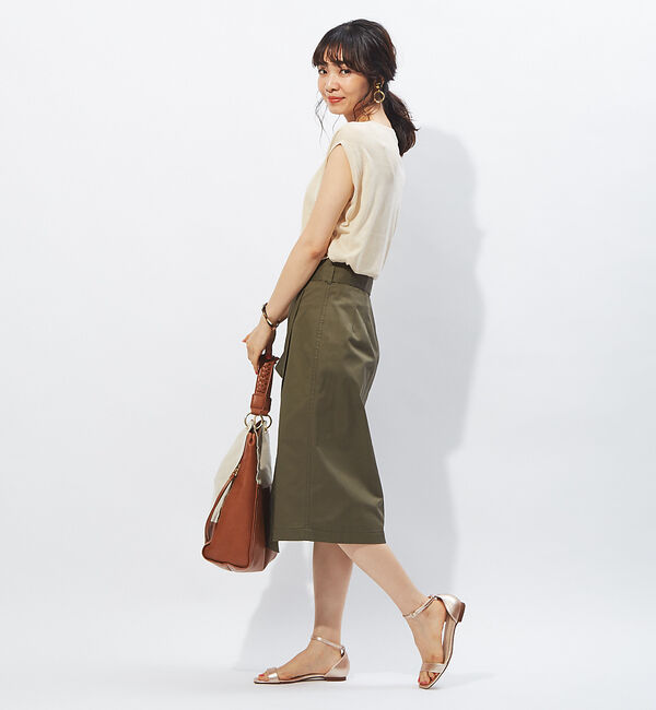 Rouge vif「ポケット付ラップスカート」|スカート|