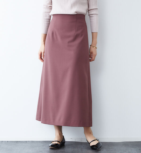Rouge vif「ウール混セミフレアスカート」|スカート|ローズ