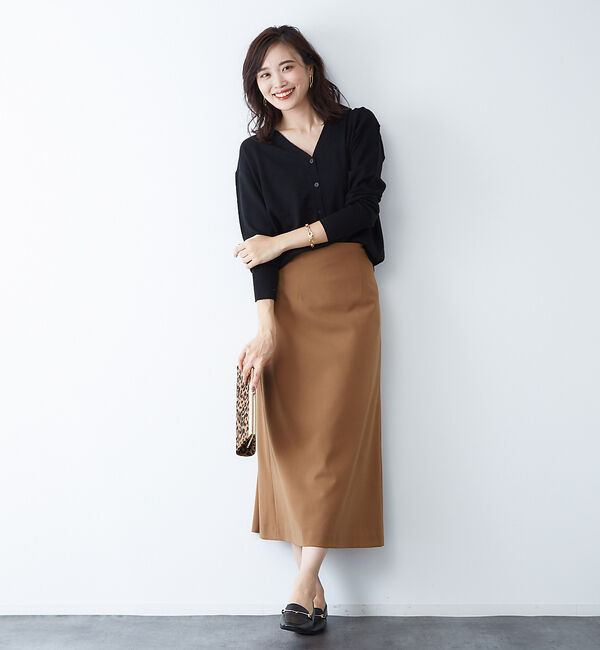 Rouge vif「ウール混セミフレアスカート」|スカート|