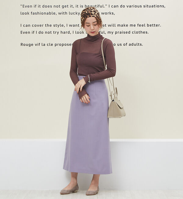 Rouge vif「ウール混セミフレアスカート」|スカート|