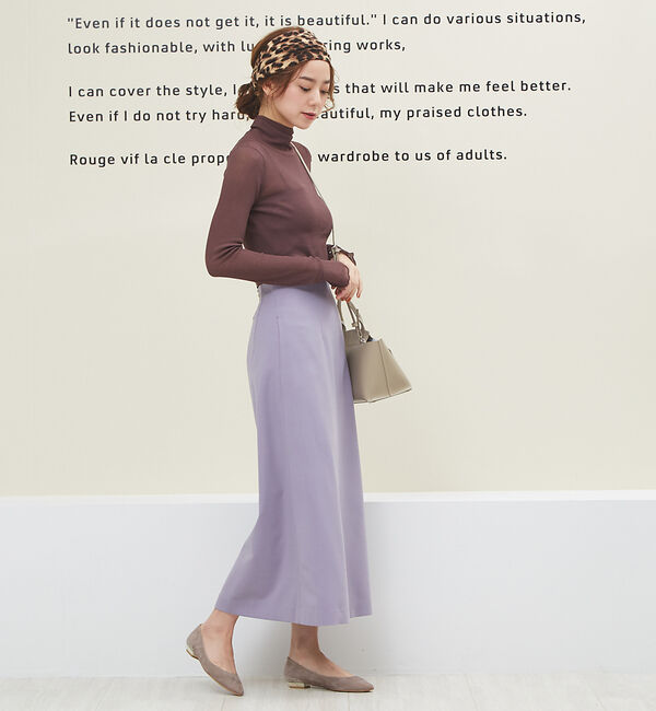 Rouge vif「ウール混セミフレアスカート」|スカート|