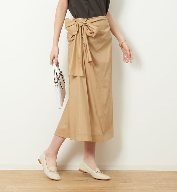 Rouge vif「タイプライターリボンスカート」|スカート|ベージュ