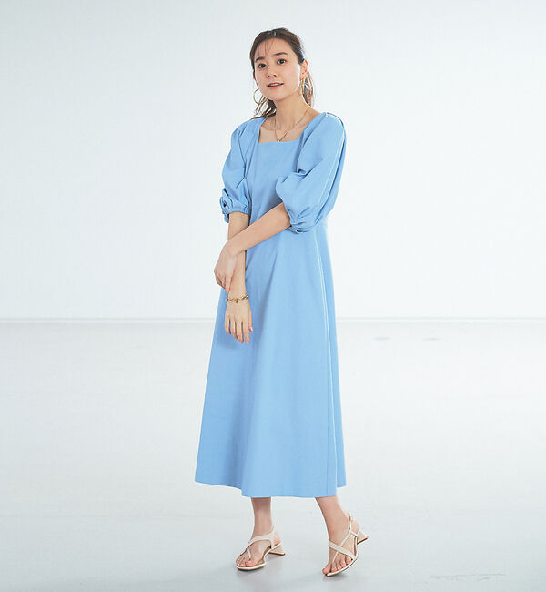 Rouge vif「ボリュームスリーブシェルタリングワンピース」|ワンピース|