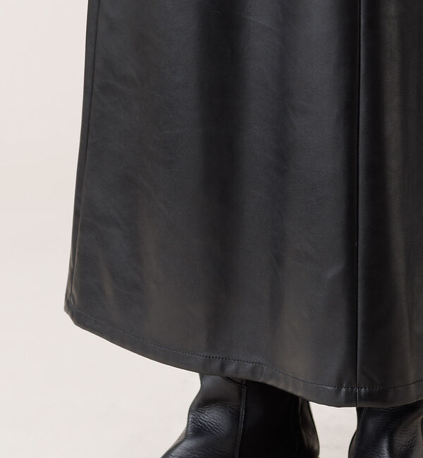 Rouge vif「エコレザーフレアスカート」|スカート|