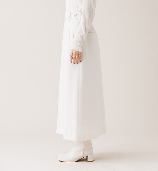 Rouge vif「【XSサイズ展開】 デザインベルトトラペーズスカート」|スカート|