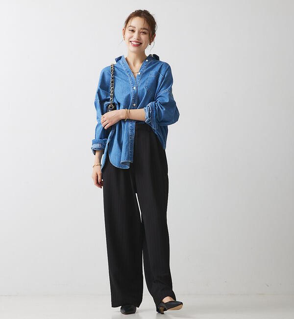 Rouge vif「ストレッチツイル  ワイドパンツ」|その他|