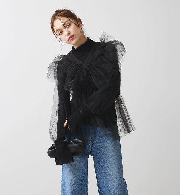 Rouge vif「チュール ブラウス」|シャツ・ブラウス|