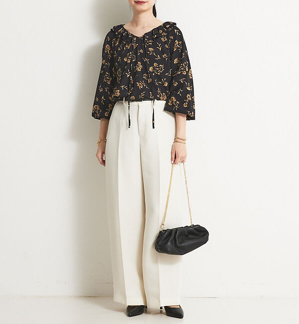 Rouge vif「【セットアップ対応】フラワープリントブラウス」|シャツ・ブラウス|