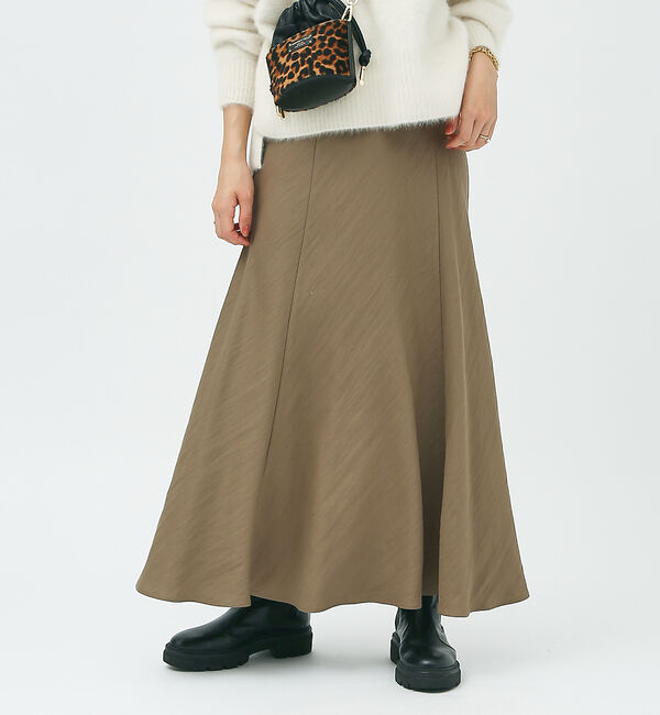 Rouge vif「切替 マキシスカート」|スカート|ベージュ