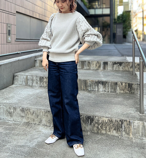 Rouge vif「【一部店舗限定】スリーブ　ケーブルニット」|ニット・セーター|