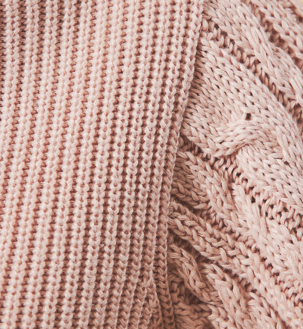 Rouge vif「【一部店舗限定】スリーブ　ケーブルニット」|ニット・セーター|