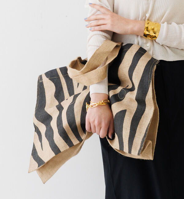 Rouge vif「【Maison Bengal/メゾンベンガル】ゼブラ柄ジュートバッグ」|トートバッグ|