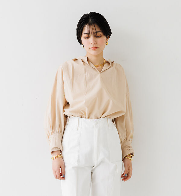 Rouge vif「【一部店舗限定】スリーブデザインスキッパーブラウス」|シャツ・ブラウス|