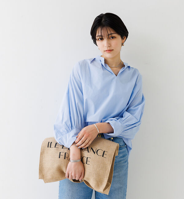 Rouge vif「【一部店舗限定】スリーブデザインスキッパーブラウス」|シャツ・ブラウス|