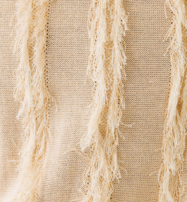 Rouge vif「フリンジニットノースリーブプルオーバー」|ニット・セーター|