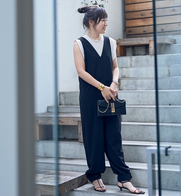 Rouge vif「【一部店舗限定】前後２WAYジョーゼットオールインワン」|オールインワン|