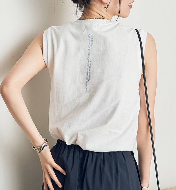 Rouge vif「バックバーティカルロゴタンクトップ」|Tシャツ・カットソー|ブルー