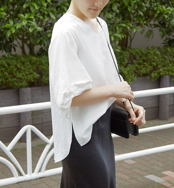 Rouge vif「袖タックブラウス」|シャツ・ブラウス|