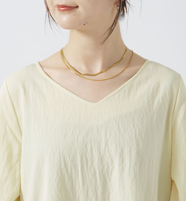 Rouge vif「袖タックブラウス」|シャツ・ブラウス|