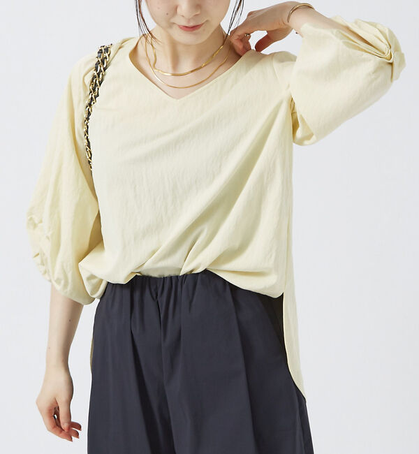 Rouge vif「袖タックブラウス」|シャツ・ブラウス|