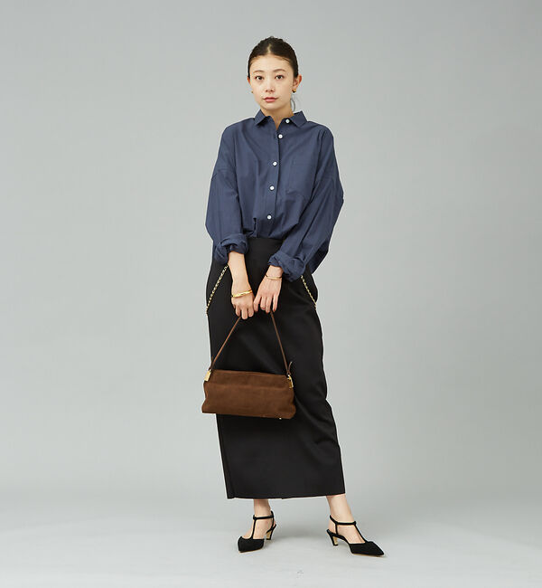 Rouge vif「【MAESTOSO/マエストソ】スクエアスウェードバッグ　ポーチ付き」|ショルダー・メッセンジャー|