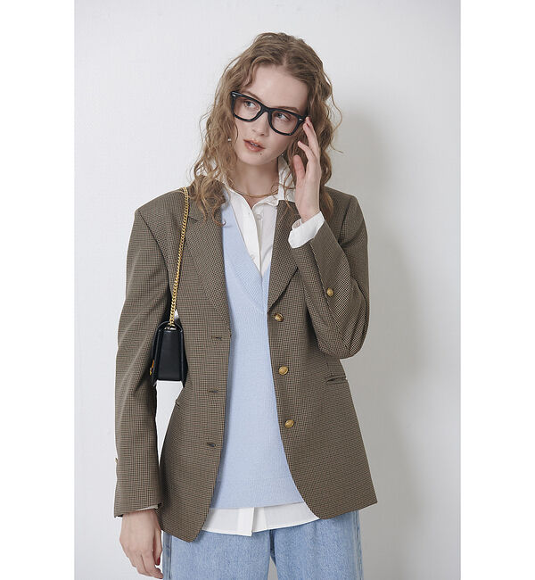 Rouge vif「チェックビックジャケット」|テーラードジャケット|