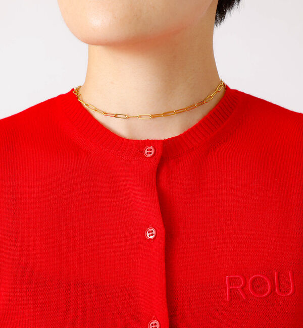 Rouge vif「ロゴ刺繍カーディガン」|カーディガン|