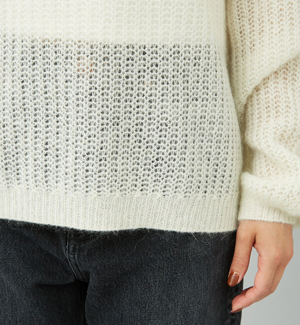 Rouge vif「ラメモヘアシアーパフプルオーバー」|ニット・セーター|