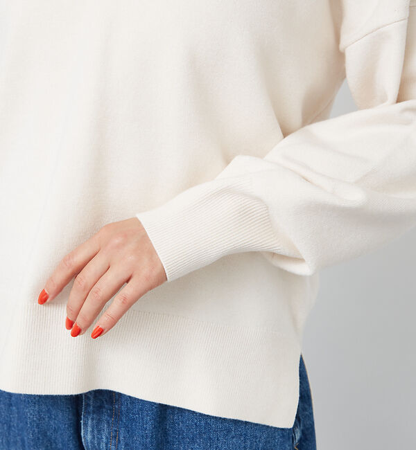 Rouge vif「Vネックドロップスリーブハイゲージニット」|ニット・セーター|