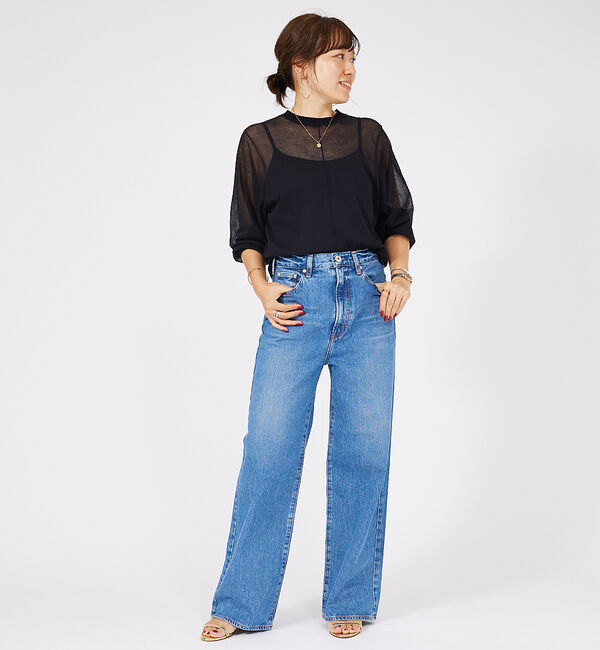 Rouge vif「【NEEDBY heritage/ニードバイ ヘリテージ】LUNA ワイドストレ」|デニム|