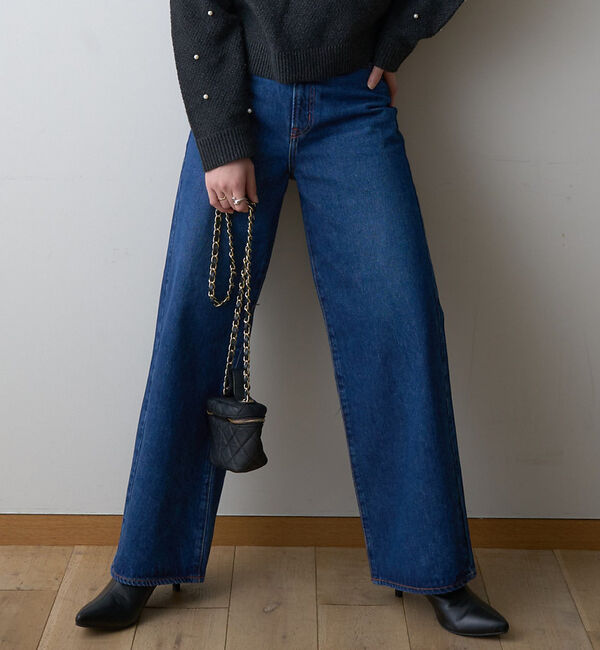 Rouge vif「【NEEDBY heritage/ニードバイ ヘリテージ】LUNA ワイドストレ」|デニム|